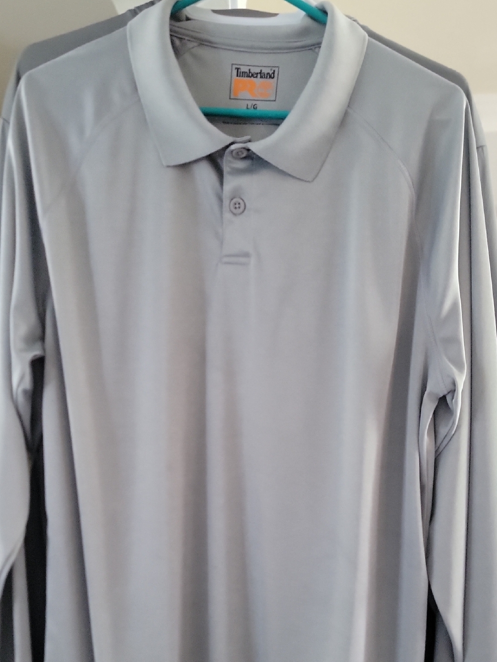 Timberland Men’s Light Gray Long-Sleeve Polo